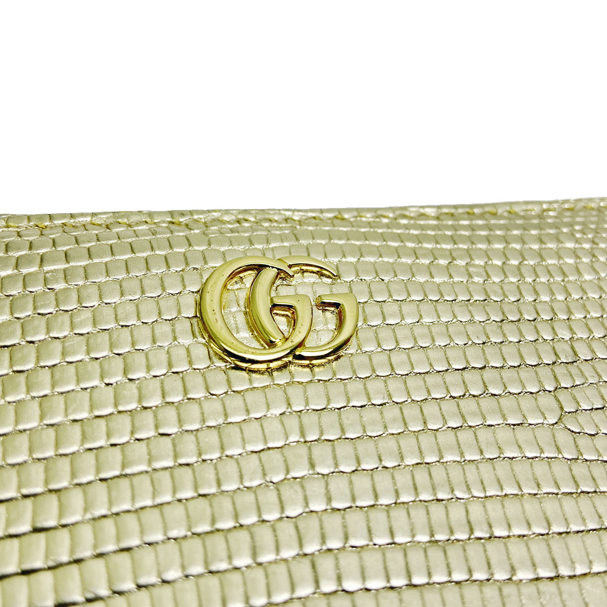 GUCCI グッチ GGマーモント ラウンドファスナー長財布 リザード ジップ
