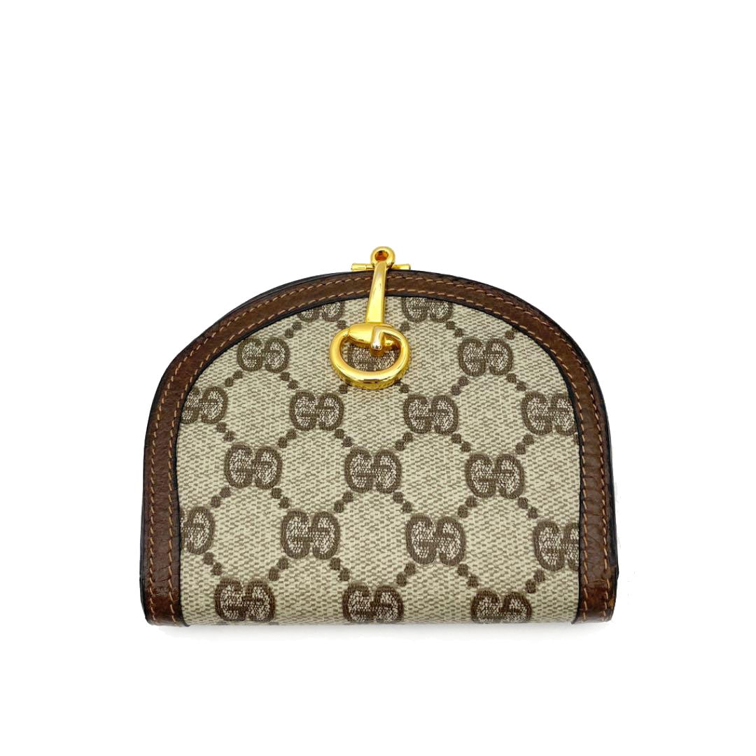 GUCCI グッチ オールドグッチ 二つ折り財布 ミニ財布 GG柄 ホース