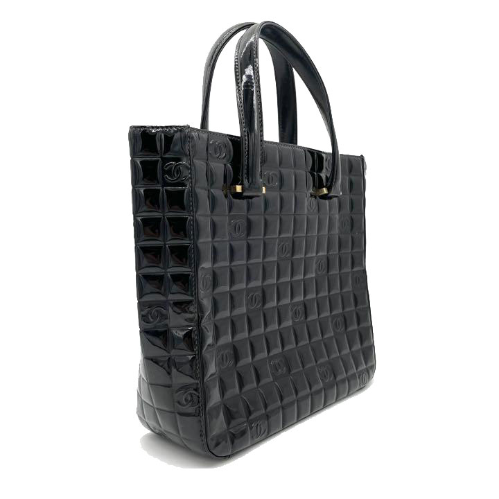 CHANEL シャネル ハンドバッグ トートバッグ チョコバー エナメル