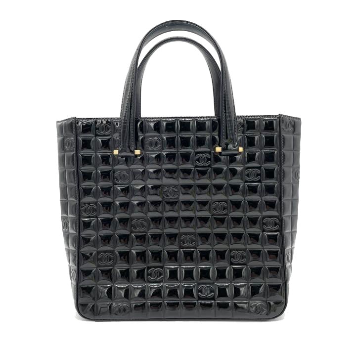 CHANEL シャネル ハンドバッグ トートバッグ チョコバー エナメル