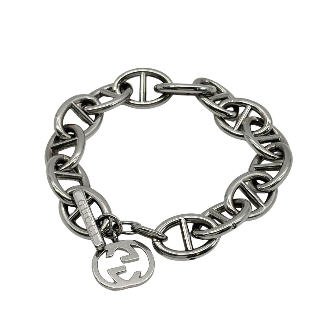 GUCCI グッチ アンカーチェーン ブレスレット メタル シルバー PM0507