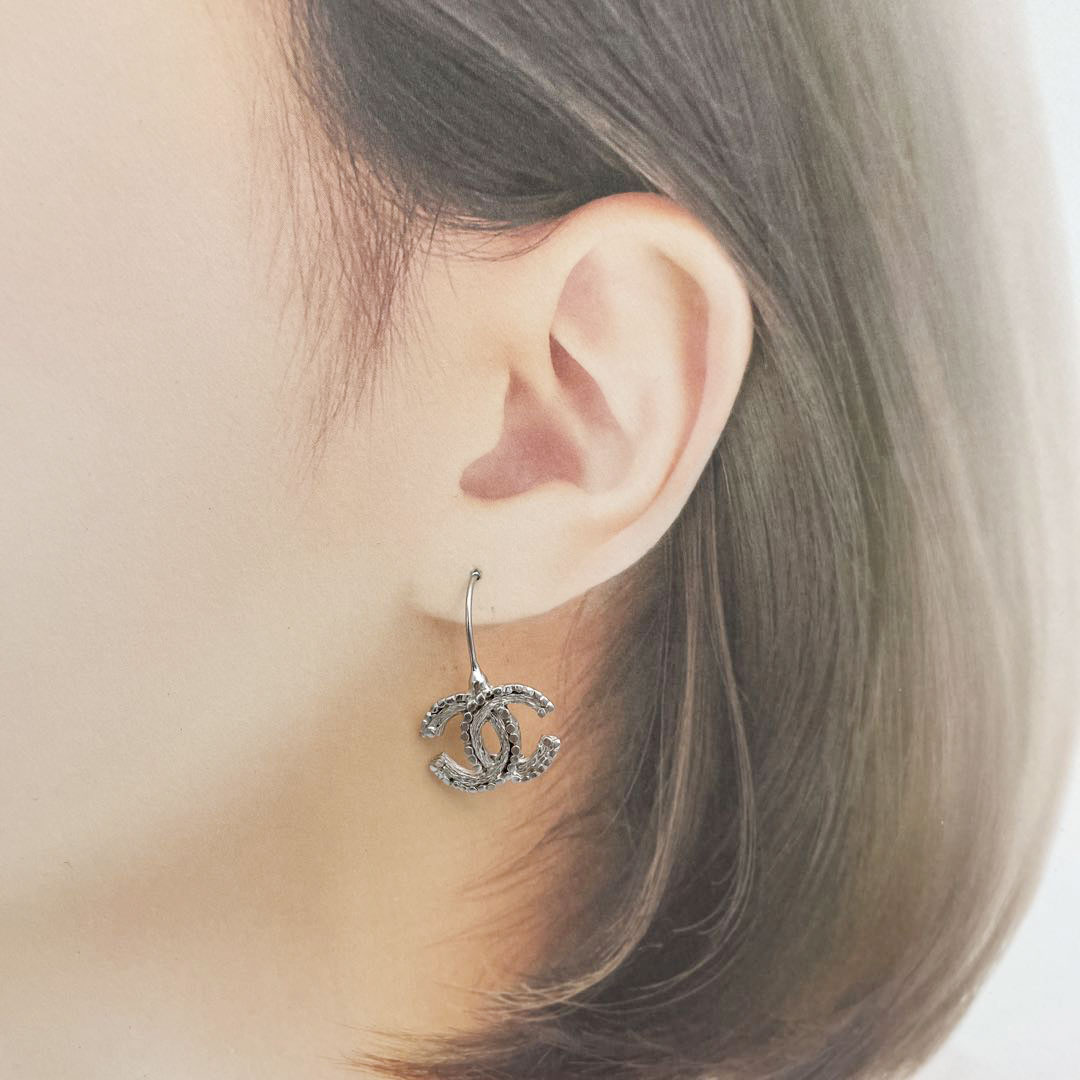CHANEL シャネル フックピアス ココマーク シルバー 00A