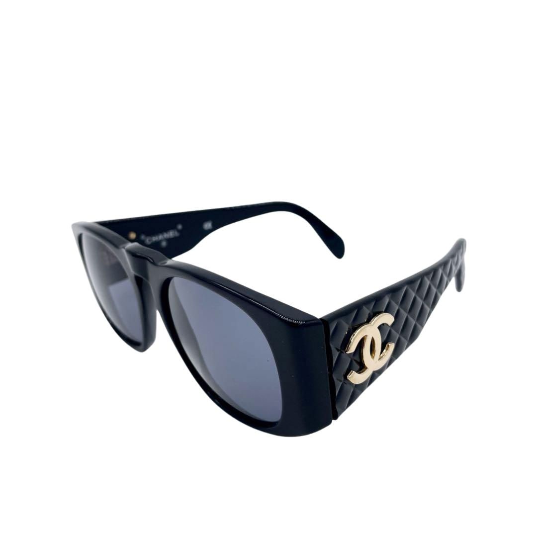 CHANEL シャネル サングラス マトラッセ ココマーク ブラック ゴールド