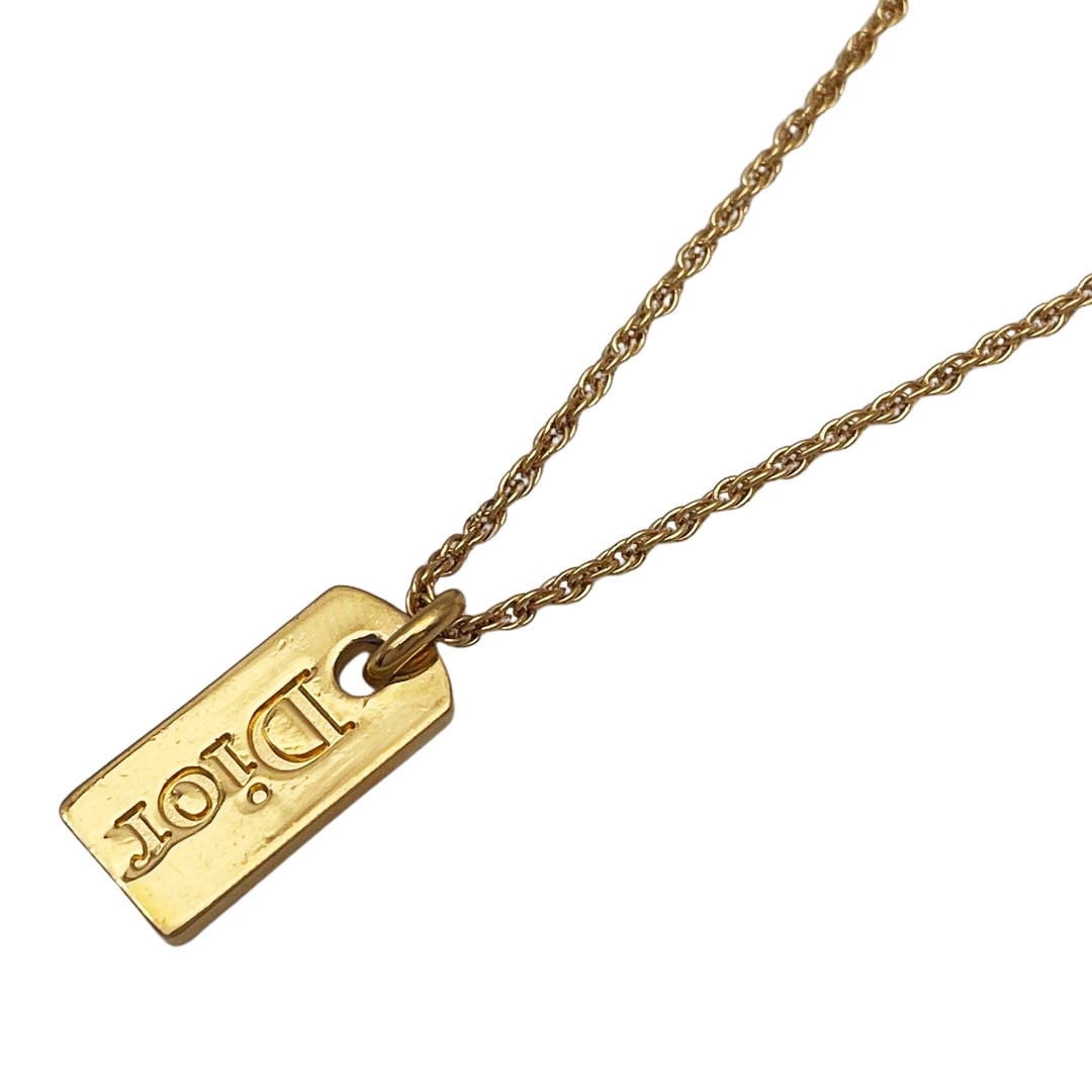 Christian Dior クリスチャンディオール ネックレス Diorロゴプレート