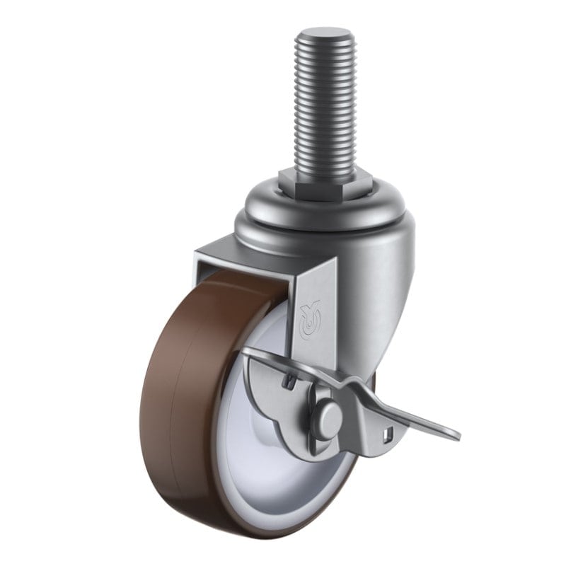 取寄品】ユーエイ ネジ込み式キャスター(ストッパー付) W3/4×P10