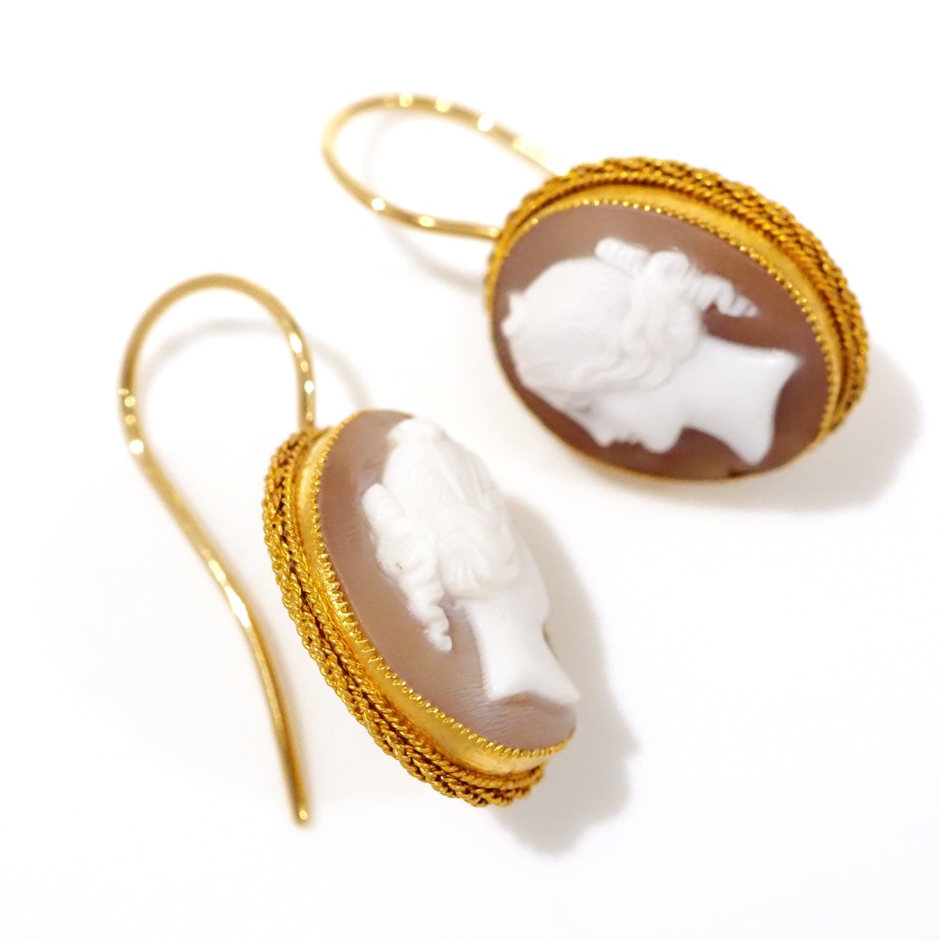 アンティークジュエリー アンティークイヤリング&ピアス シェルカメオ