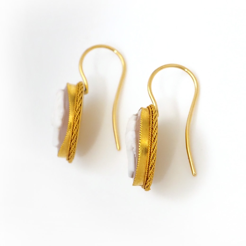 アンティークジュエリー アンティークイヤリング&ピアス シェルカメオ