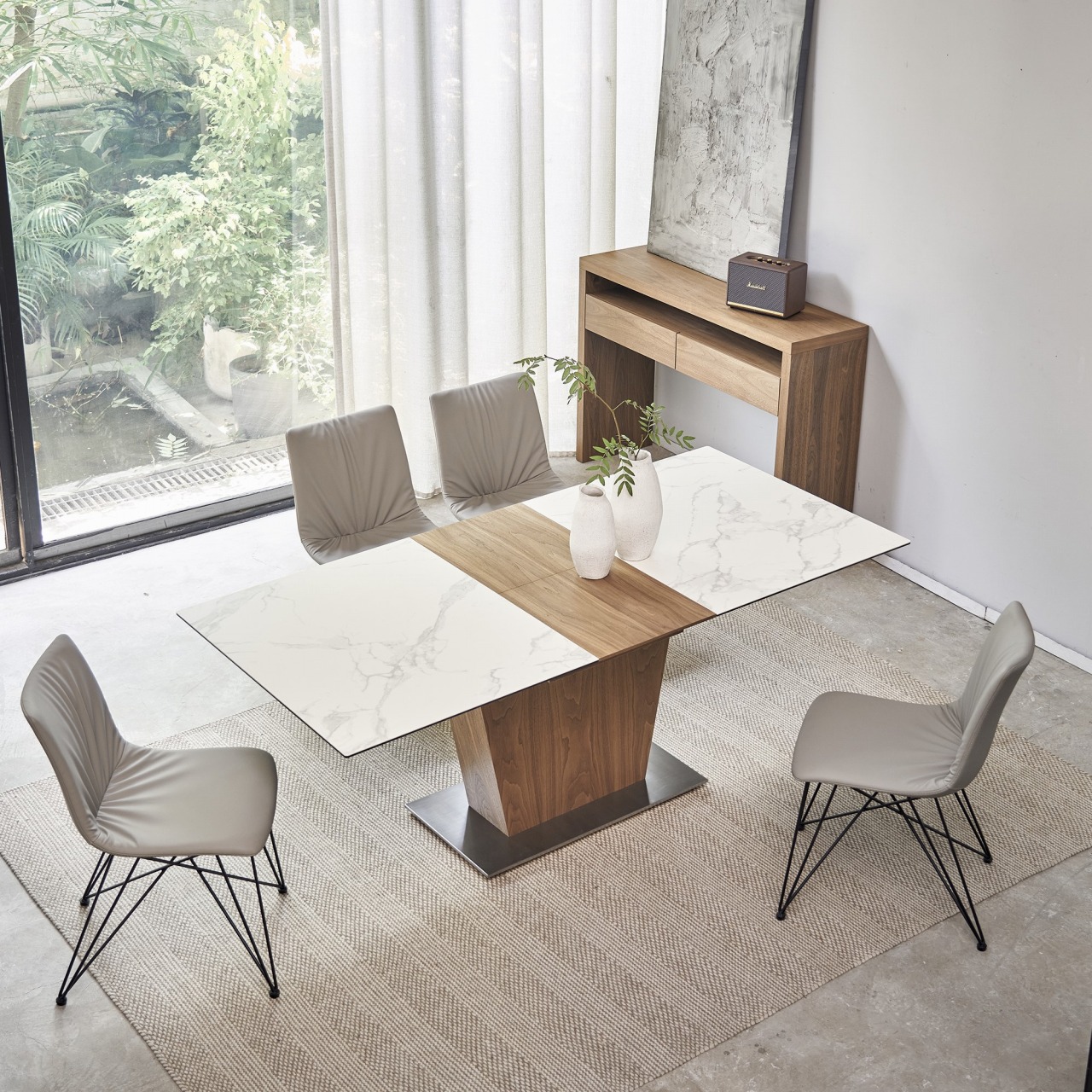 セラミック天板】ALETTA（アレッタ）エクステンションダイニング