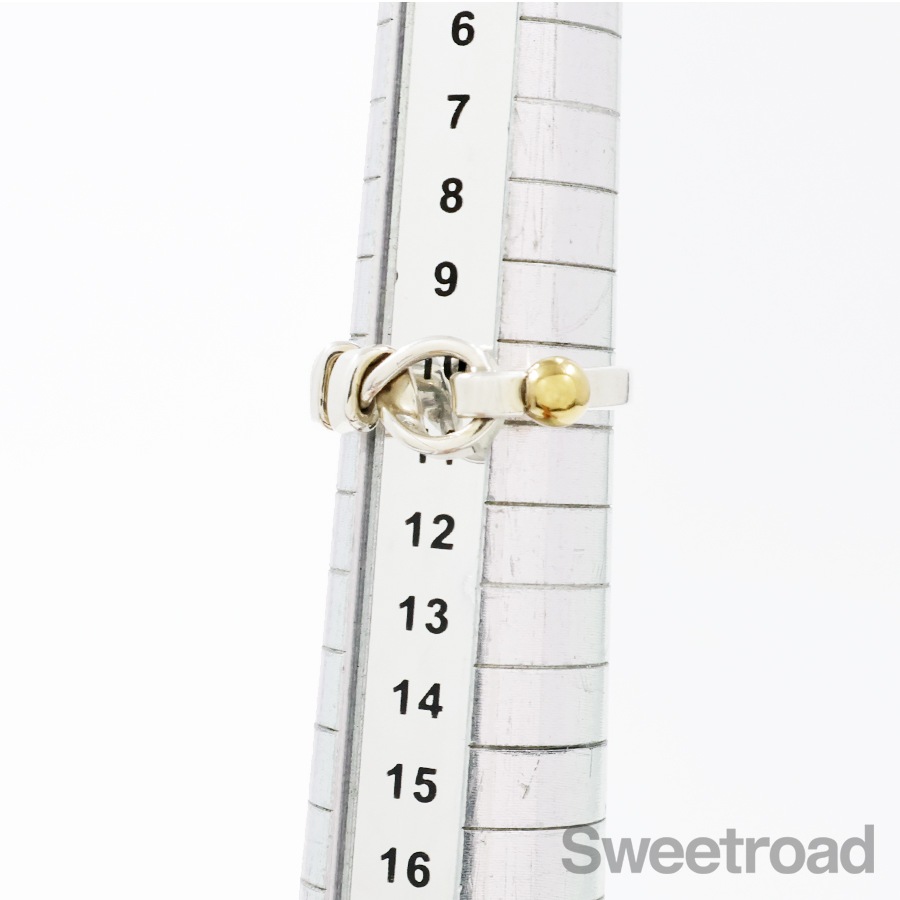 ティファニー フックアンドアイ フラットワイヤーリング 10号