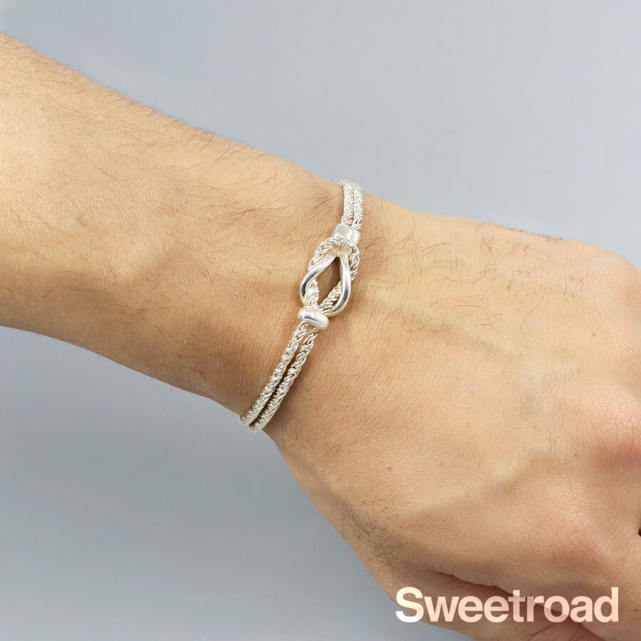 ティファニー ダブルロープ・センターノット ブレスレット w-31053