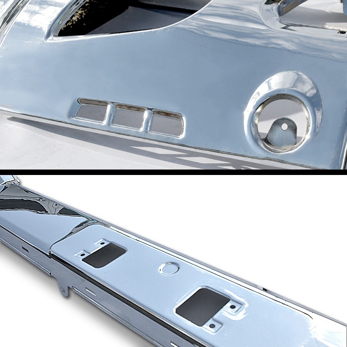 新型 日野 17プロフィア メッキ フロント バンパー 3分割 & メッキ