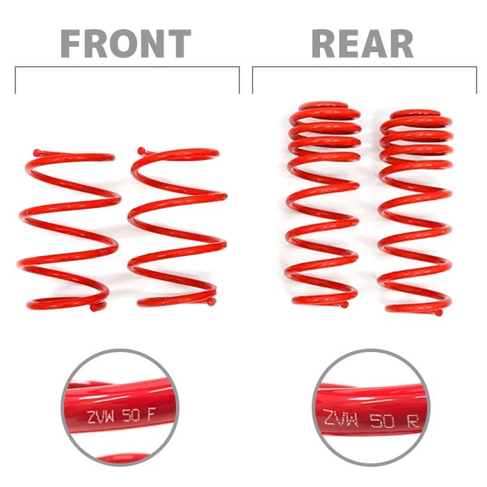 ZVW50系 プリウス ローダウン サスペンション 1台分セット 40～45mm