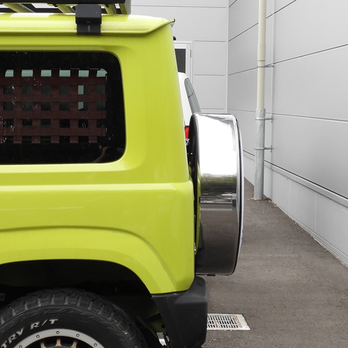 スズキ ジムニー JB64W スペアタイヤ ハード カバー ホワイト×鏡面