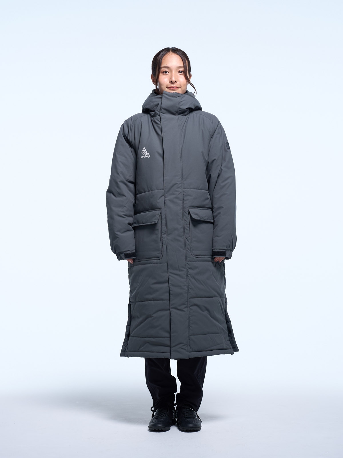 Svolme ベンチコートSサイズ SVOLME スボルメ ジュニア 発熱中綿ベンチコート(ネイビー) 1243-33304