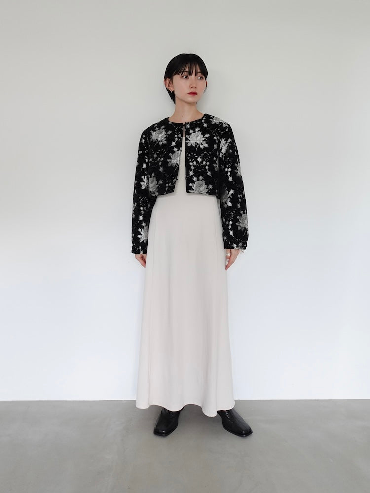 Jacquard Collarless Jacket｜ショート丈ジャガードジャケット – MARTE