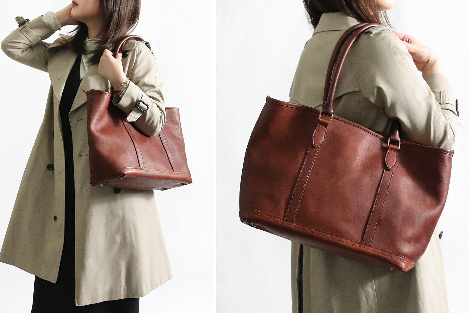 vasco / LEATHER NELSON TOTE BAG