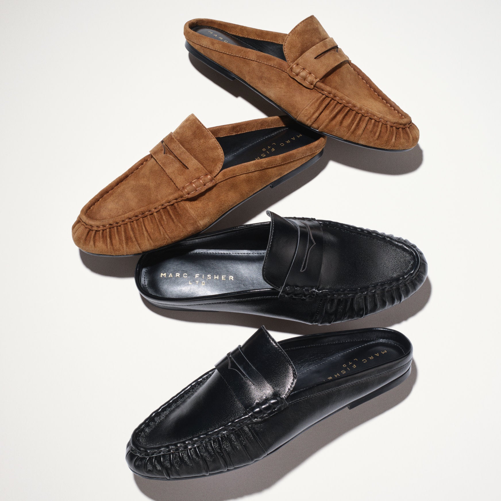 Women's Jaynie Leather Mule Loafer - Natural | Marc Fisher Footwear