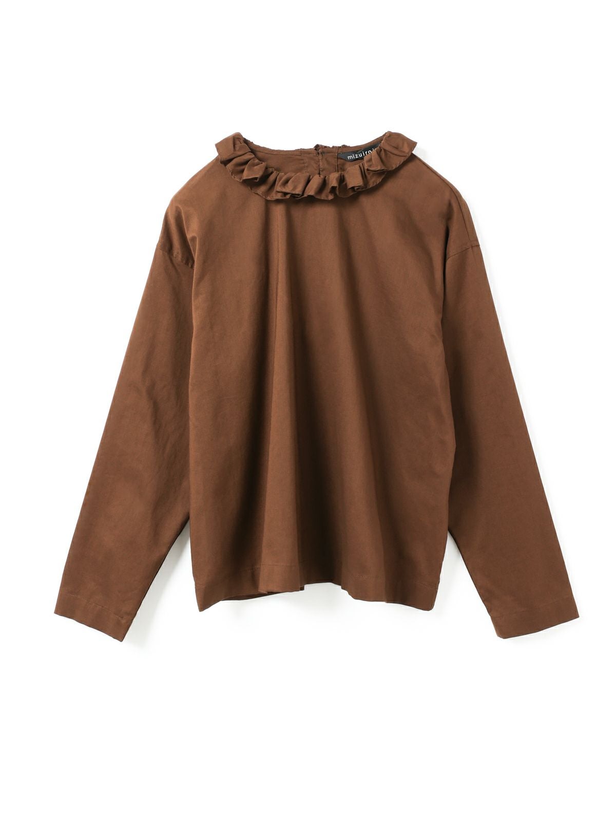 3/9(月)正午販売終了】mizuiro ind フリルカラープルオーバーシャツ