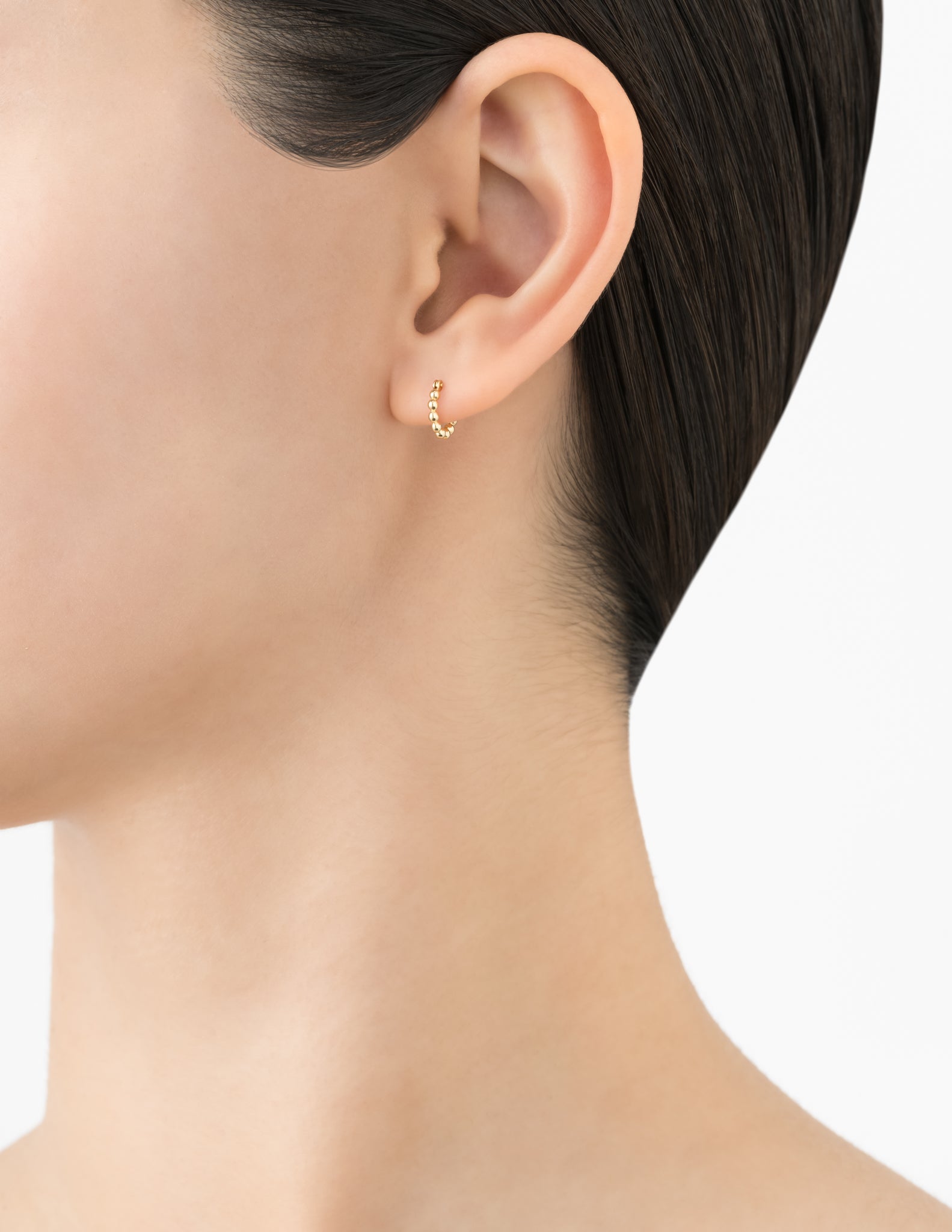 MARIHA(マリハ) 願い事 フープピアス SSS ドット M (片耳) K18YG