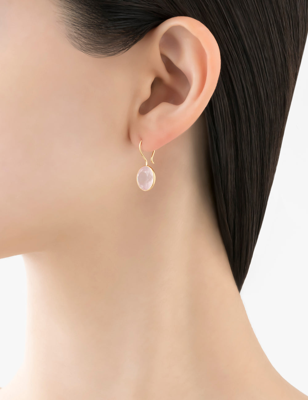 No.597✨天然石✨グァバクォーツコッパーの一粒ピアス イヤリング No