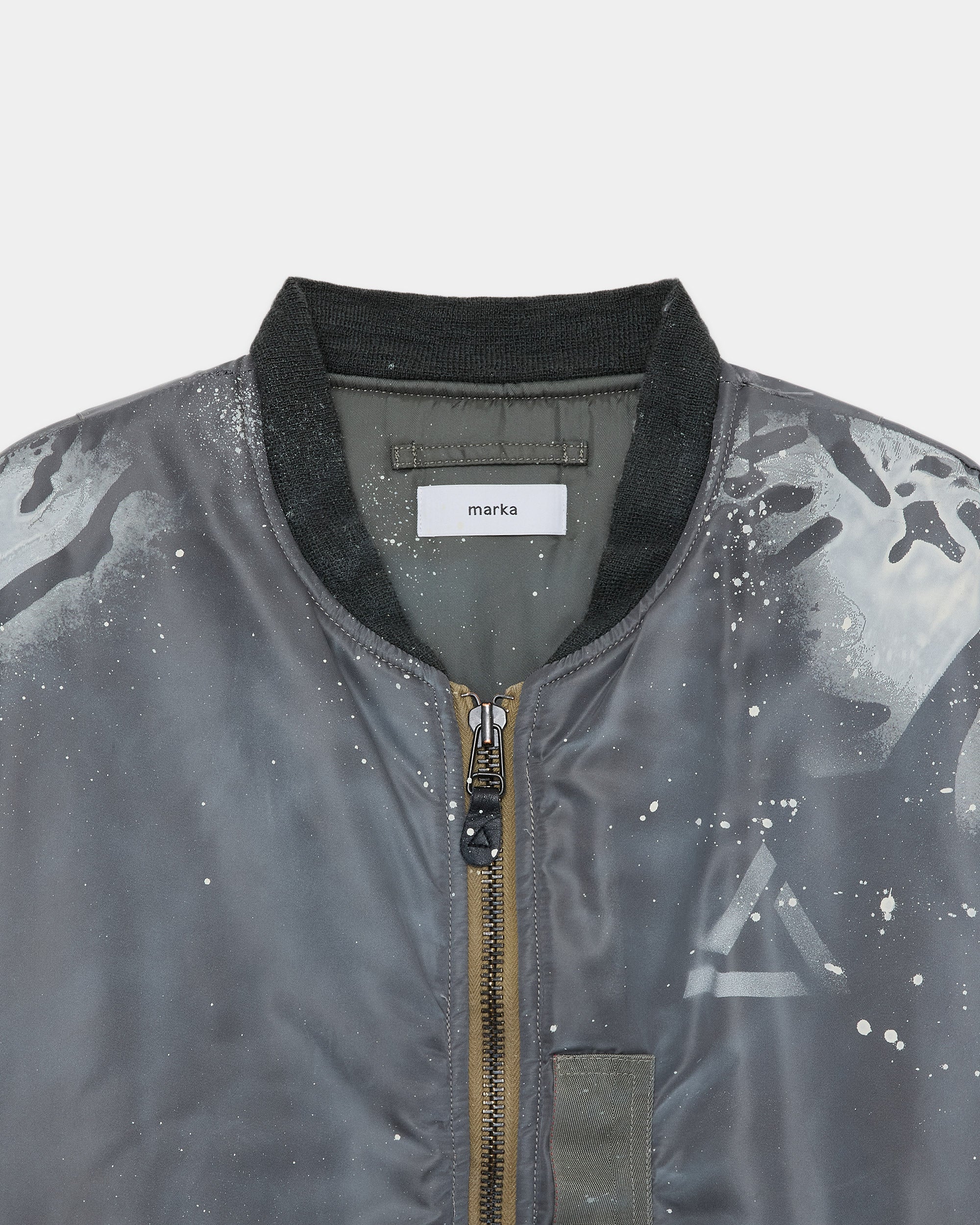 66NYLON TWILL ABSTRACT MOD. MA-1, Sage Green – MARKAWARE