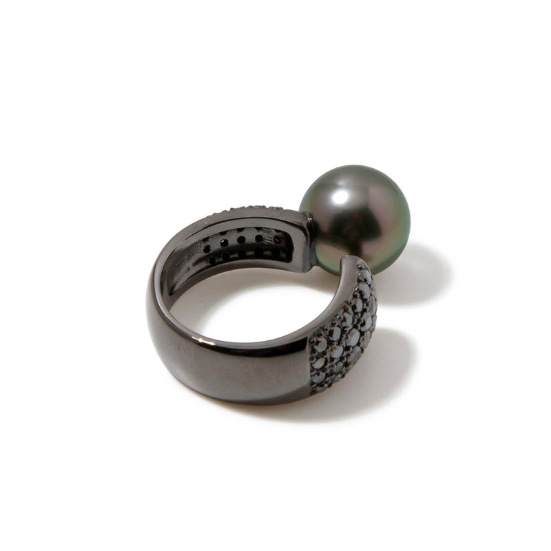 NOIR /Moitie】ノワール モワティエリング 南洋黒蝶真珠 10mmUP Silver