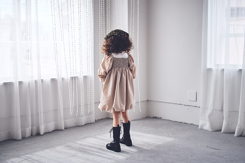 pompadour dress 2 beige | ギフト・スタイ・出産祝いのMARLMARL