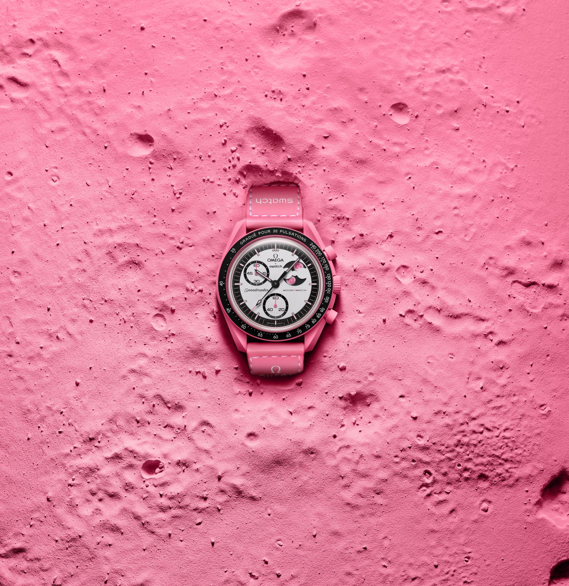 Omega x Swatch Bioceramic MoonSwatch MISSION TO THE PINK MOONPHASE