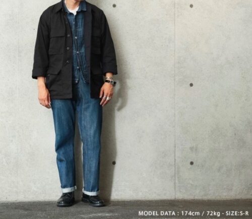 秋の羽織りにオススメ、アメリカ軍BDUジャケットBLACK357のサイズ感と