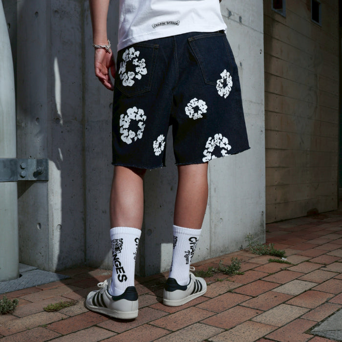 DENIM TEARS / デニムティアーズ コットン リース デニム ショーツ