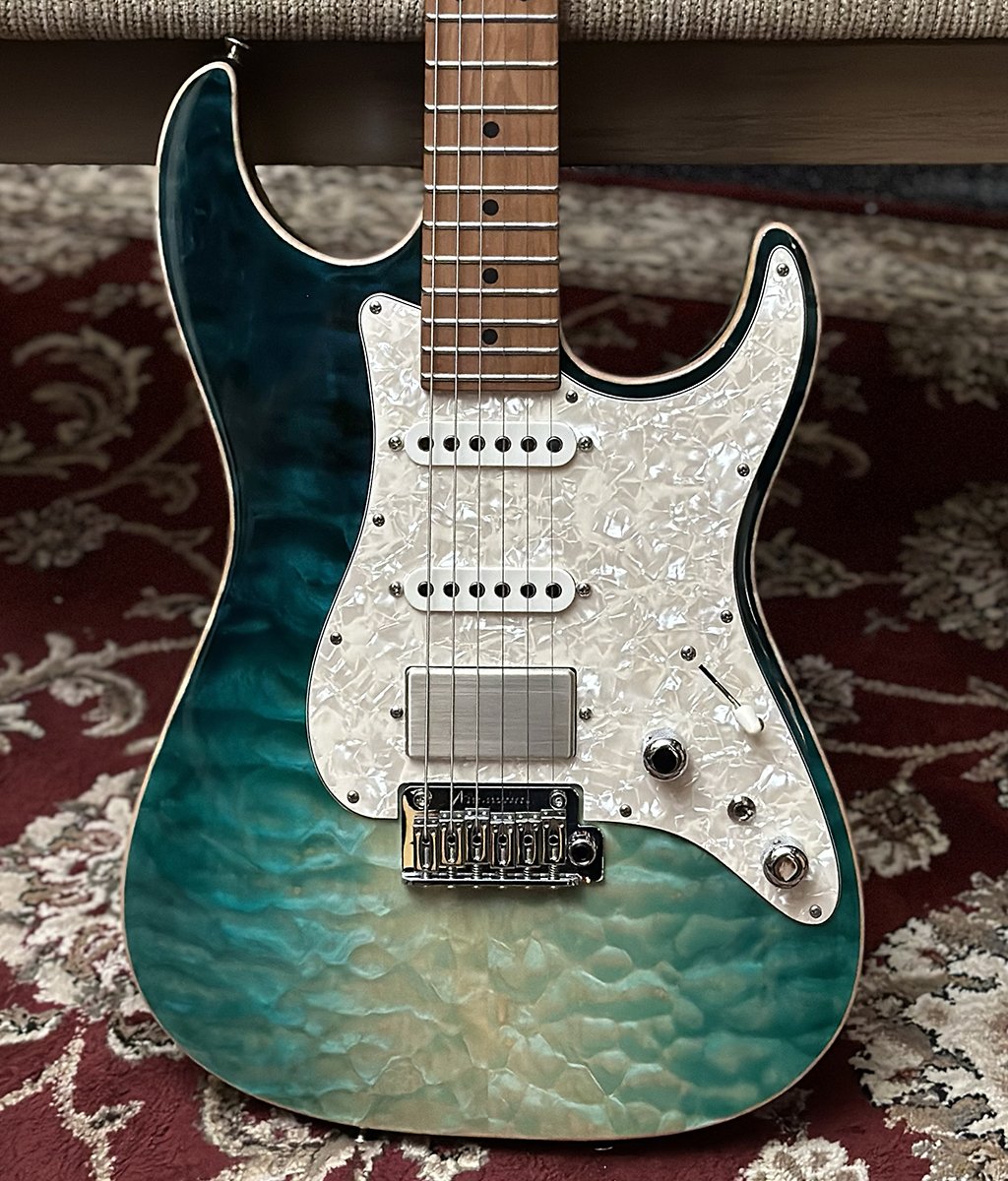 Tom Anderson Drop Top Classic Teal WakeSurf with Binding Electric
