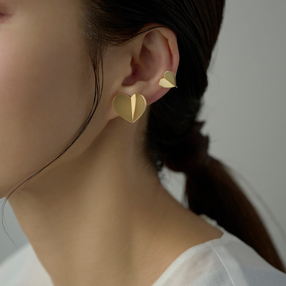 Small heart earring ( Gold ) – MAYU online store