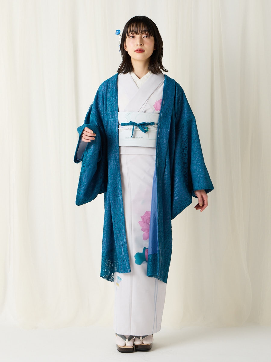 浴衣単品「 ロータス 」(FREE オフホワイト): ふりふ ｜ミマツグループ