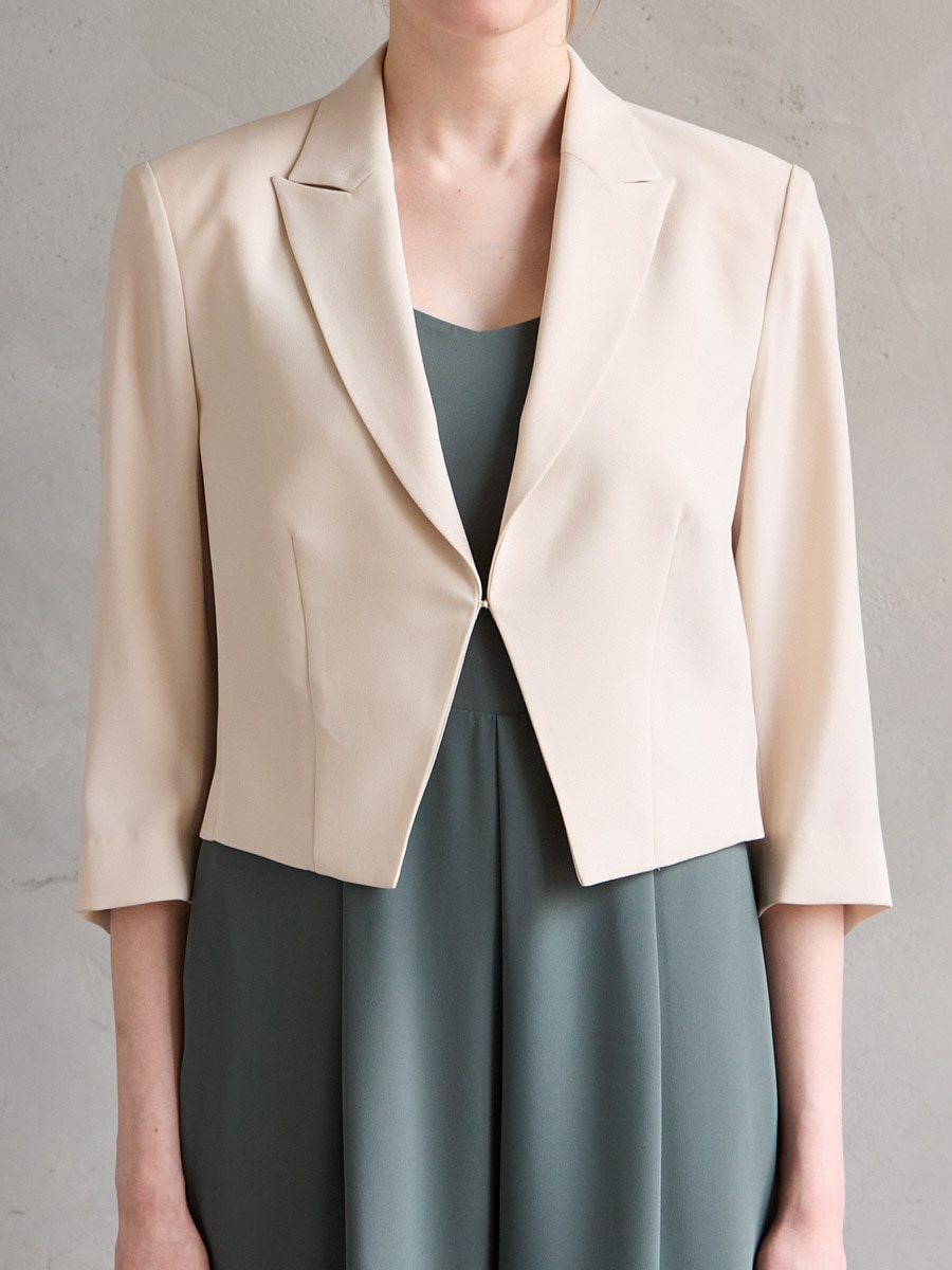 試着キャンペーン対象】ワンホックショートテーラードジャケット(M