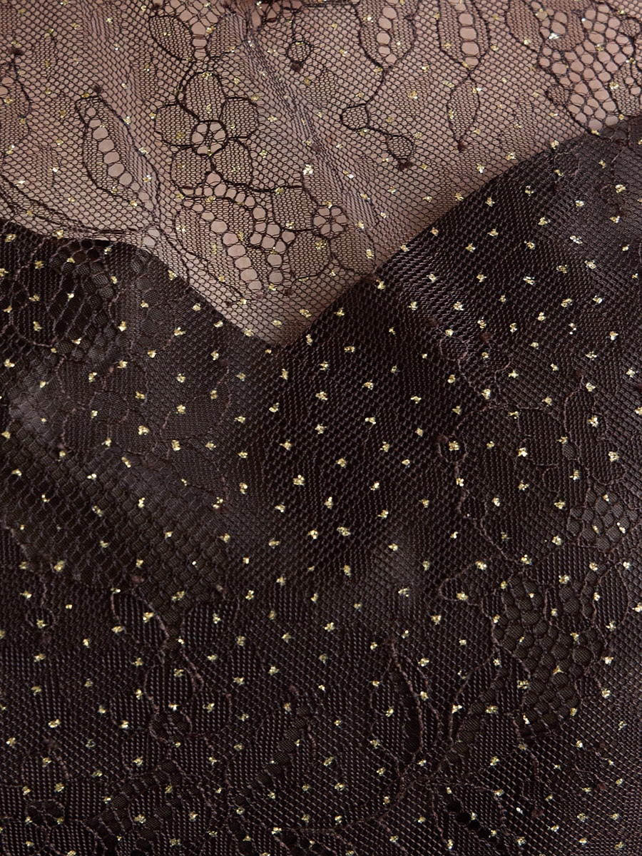 試着キャンペーン対象】グリッターレースフィット&フレアドレス(S