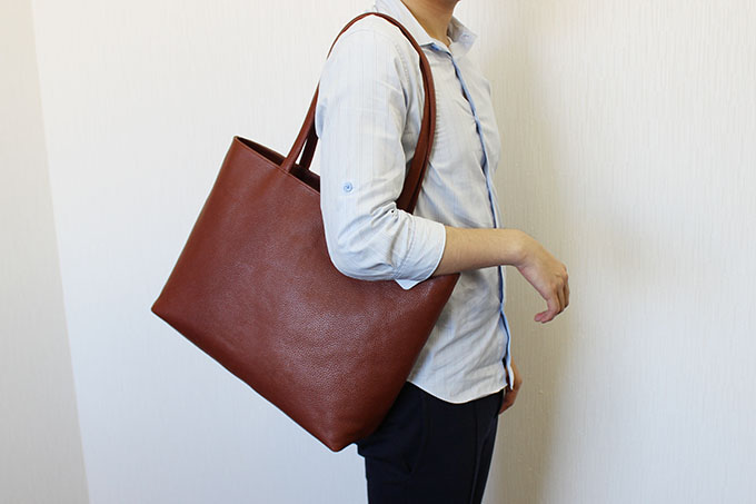 ハッシュタグの『レザートート（ブラウン）』使用感をレビュー