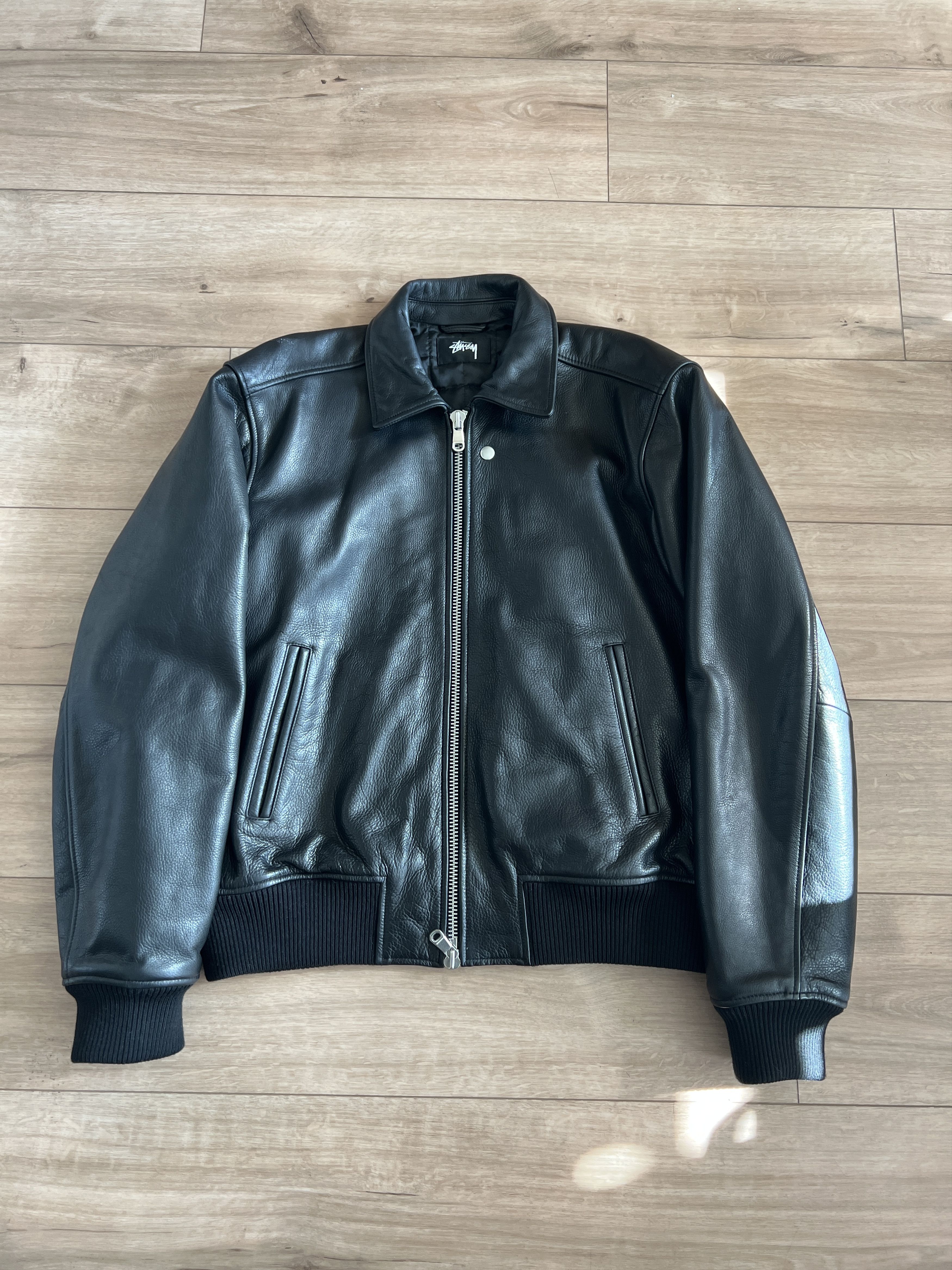 Stussy Stussy Leather Flight Jacket | Grailed