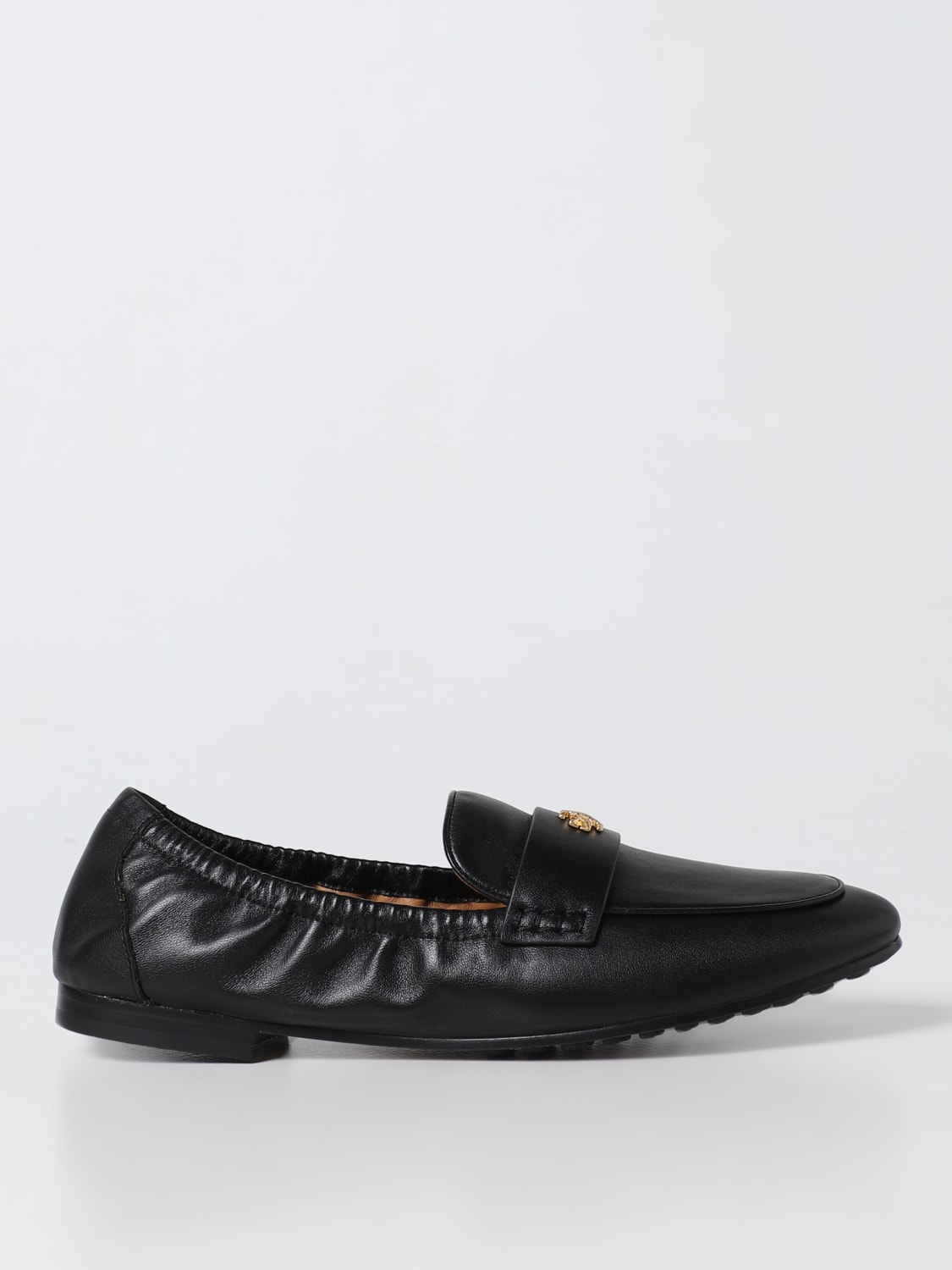 Tory Burch ブラックファー付きモカシン Tory Burch ブラックファー