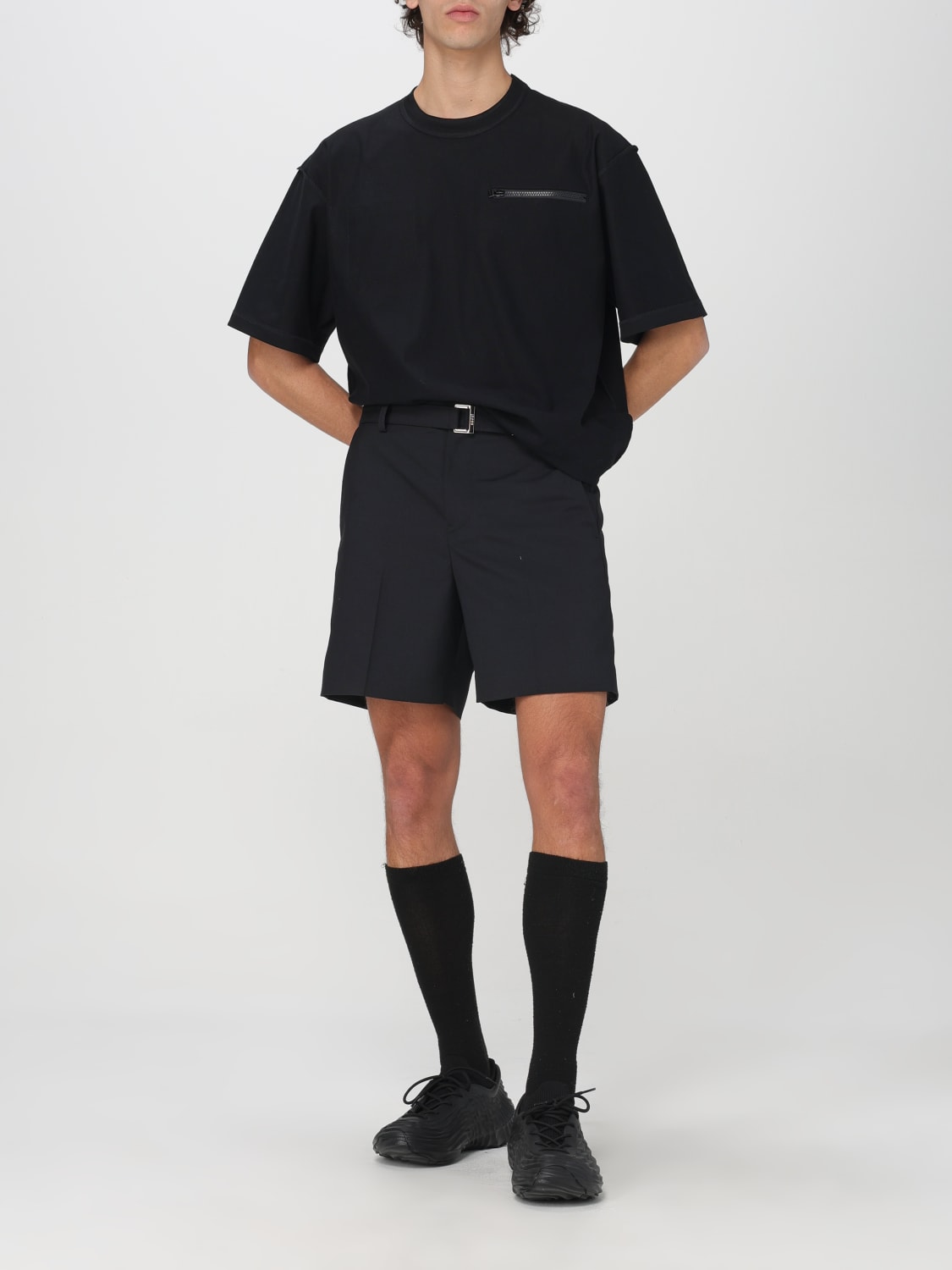 Sacai ショートパンツ メンズ - ブラック | 2403277M | GIGLIO.COM