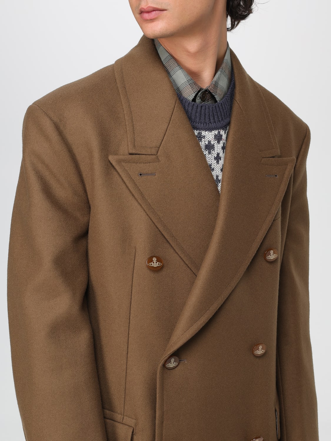 Vivienne Westwood Coat men - Brown | 3301001NW019Z | GIGLIO.COM