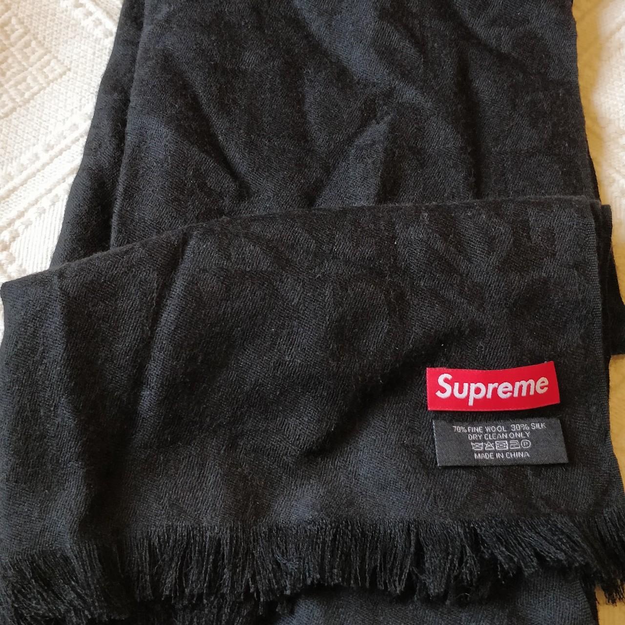 Supreme Scarf Fuck wool Black DS FW17 Limited | Depop