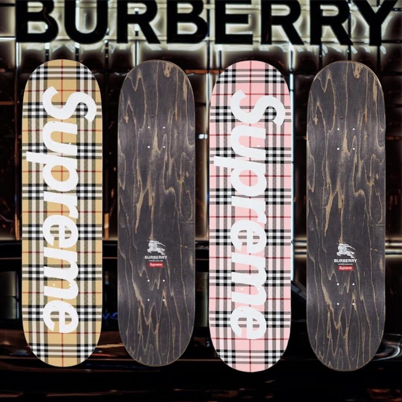 Supreme Burberry Skateboard Deck Set / Brand New / | Depop
