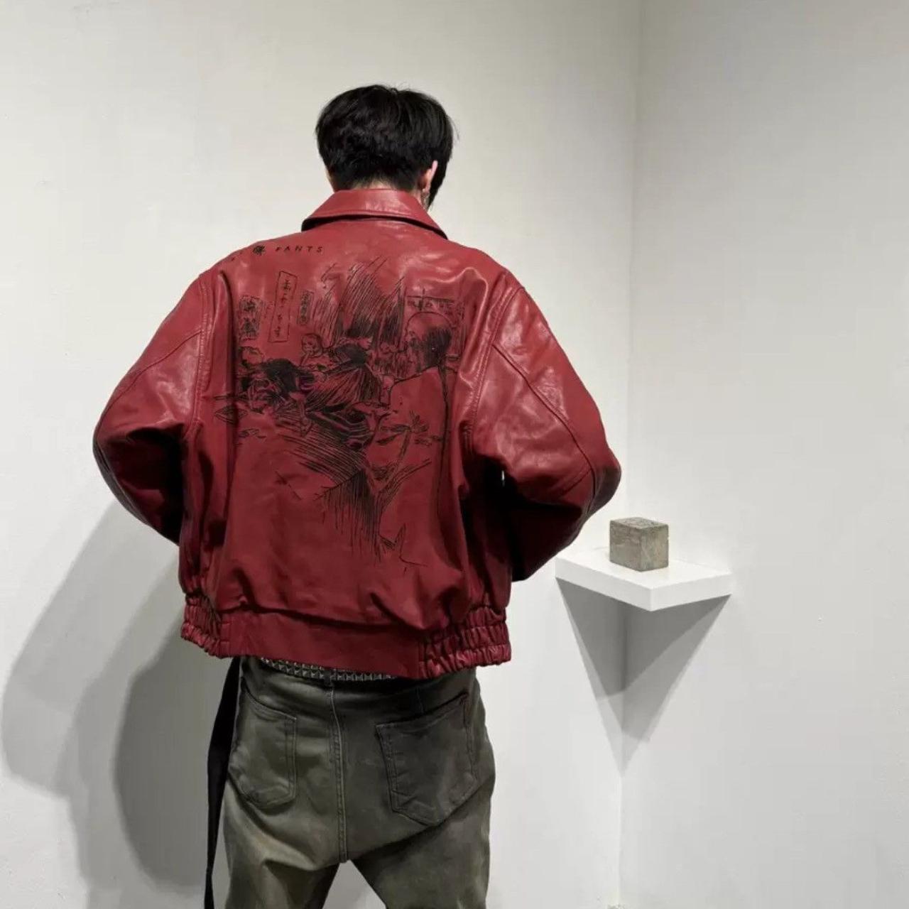 ERD 23FW popular big red leather jacket - DMC ITEM | Depop