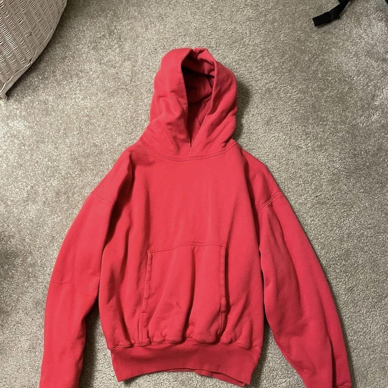 Yeezy Gap Perfect Hoodie Red size M 100% | Depop