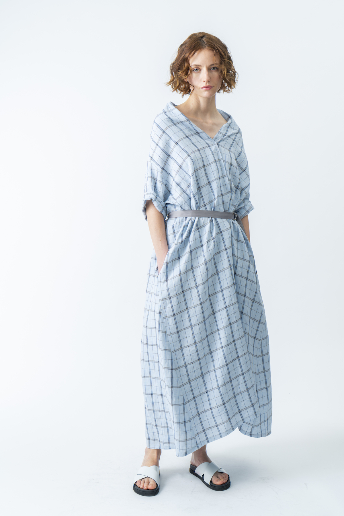 美品 ebure❋エブールチェックワイドタックパンツ❋ロンハーマン 服を