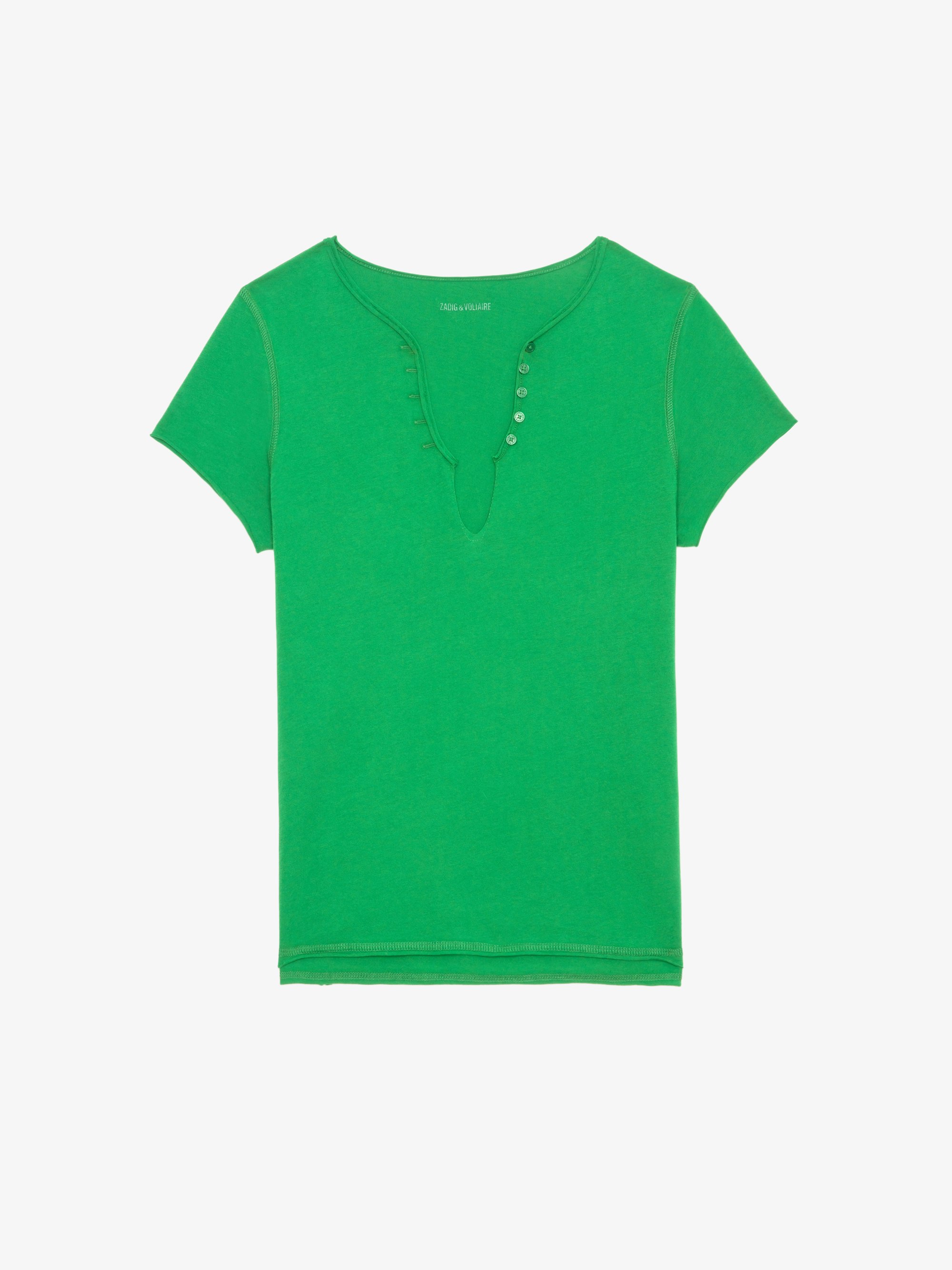 Green Tunisian T-shirt in Organic Cotton | Zadig&Voltaire