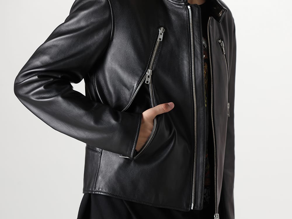 MAISON MARGIELA 八の字ライダースオールブラックスタイル -FASCINATE