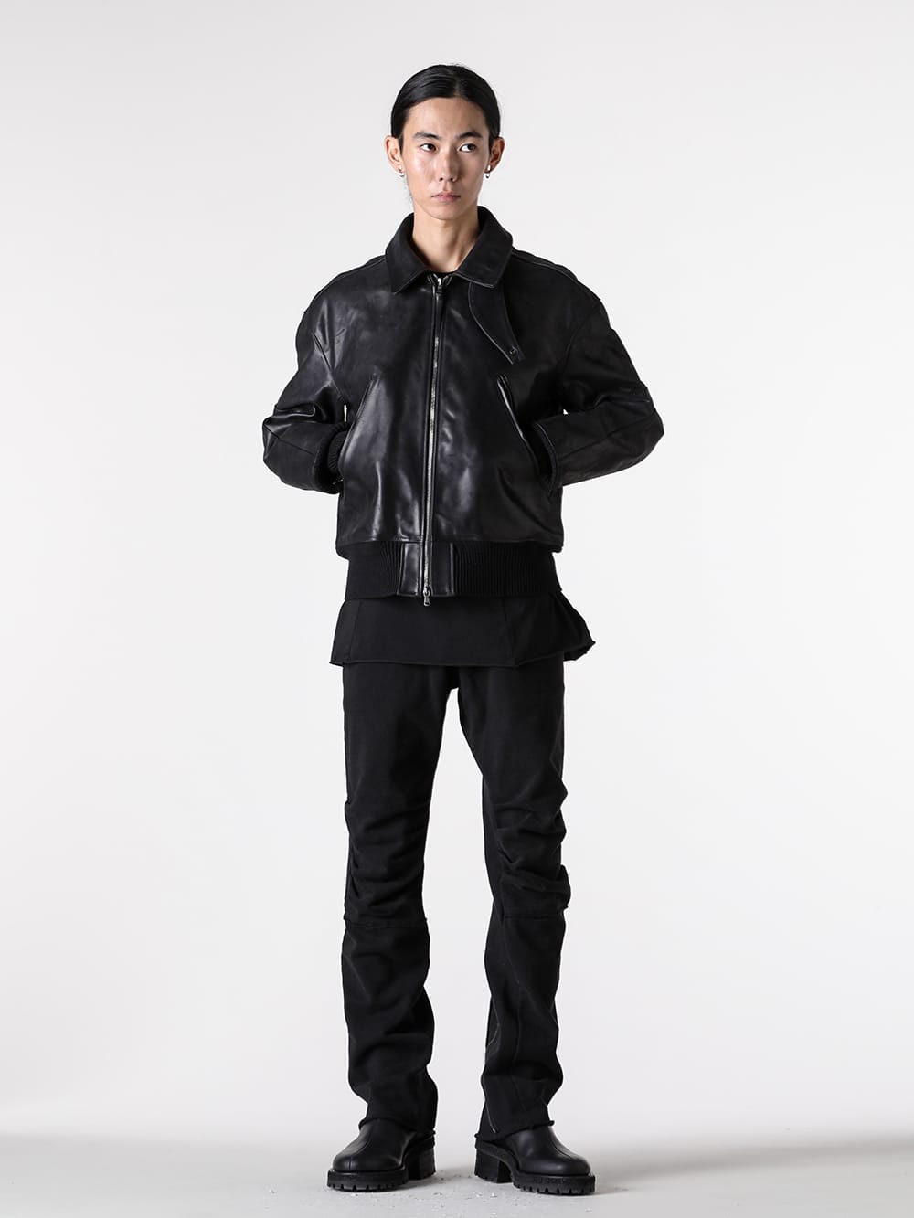 The Viridi-anne レザージャケット オールブラックスタイル -FASCINATE