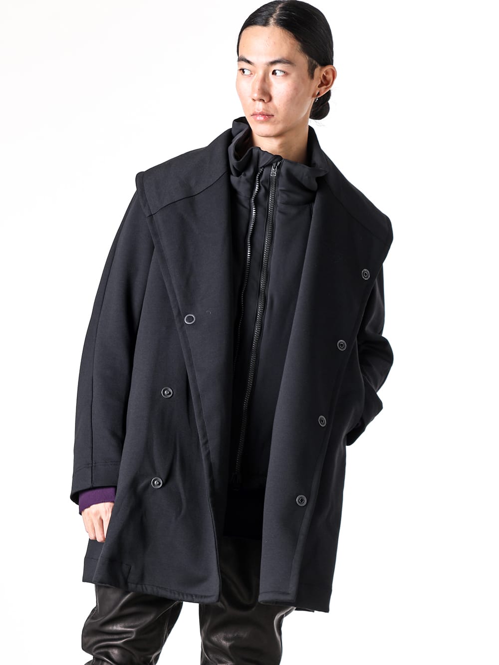 RIPVANWINKLE Pコートジャージー ベストレイヤードスタイル -FASCINATE