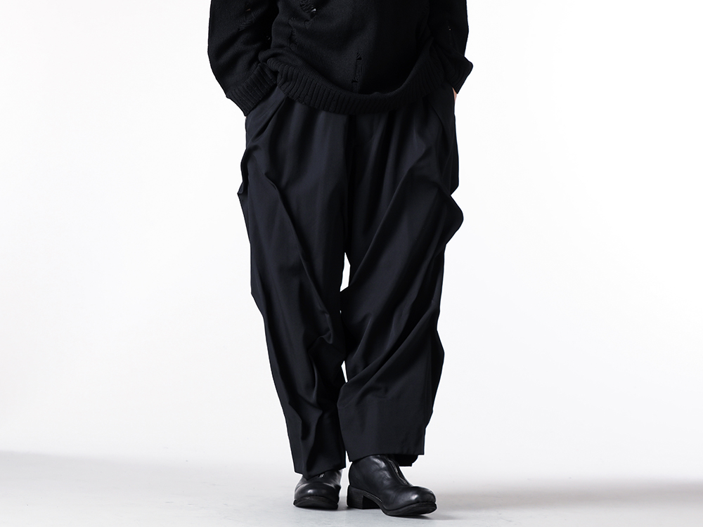Yohji Yamamoto POUR HOMME 25–26AW Wool Knit Random Tuck Pants